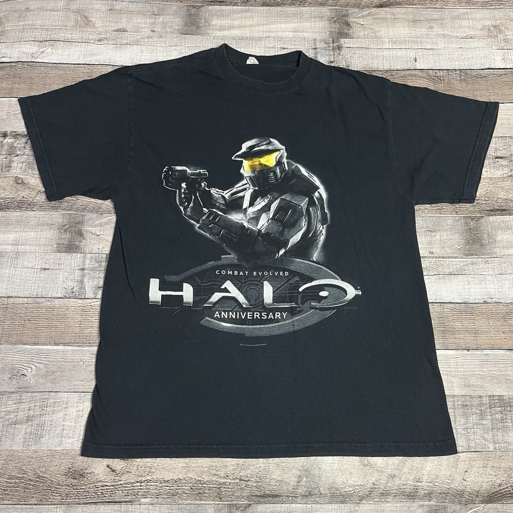 Halo Shirt Size Large Black Combat Evolved Master Chief Bungie Microsoft